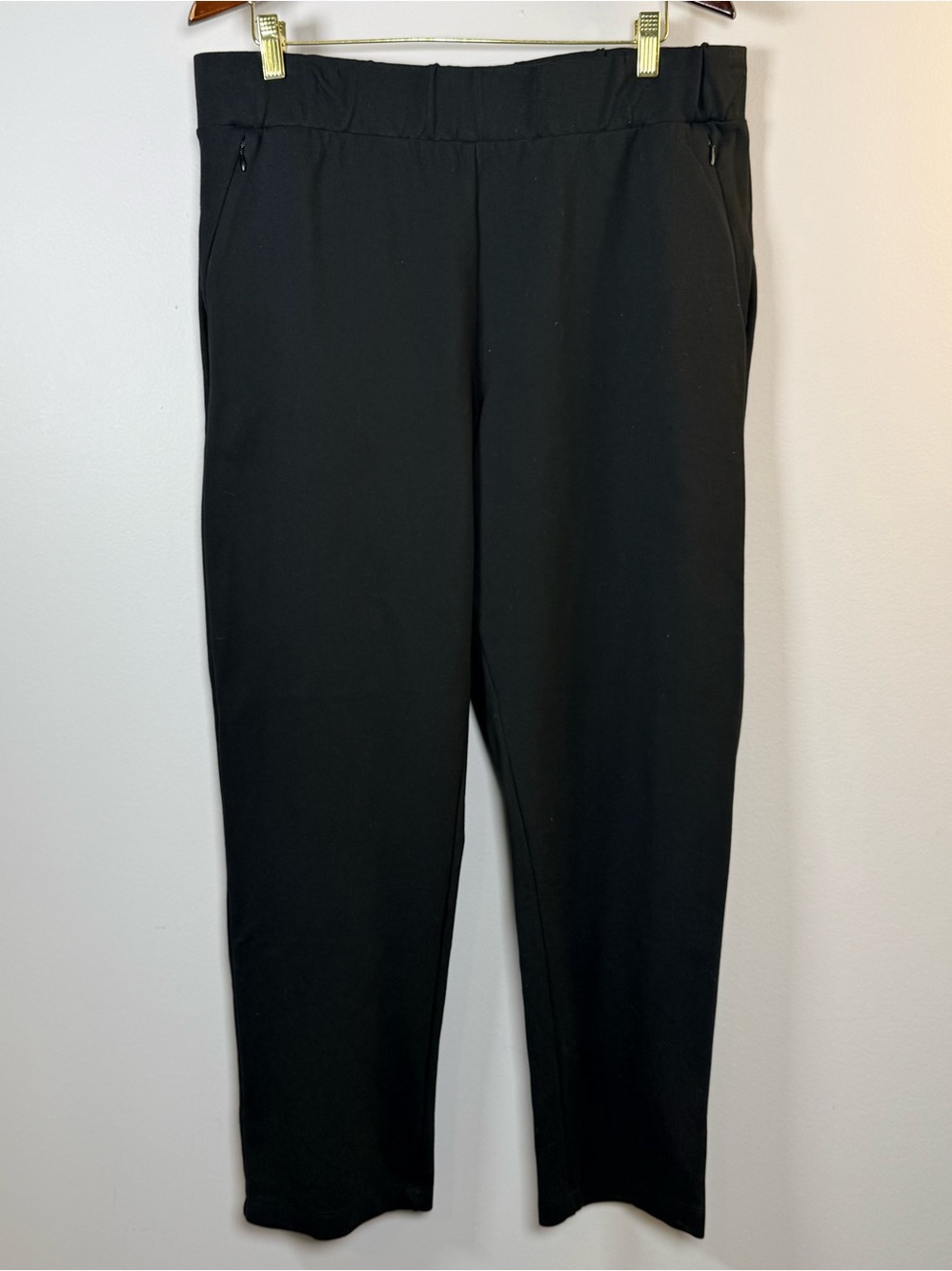Universal Standard Black Ponte Pants Sz M 18-20 Pull On Smart Signature Pockets